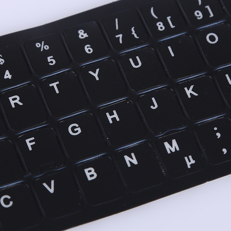 High Quality custom decorative computer stickers keyboard black background key sticker