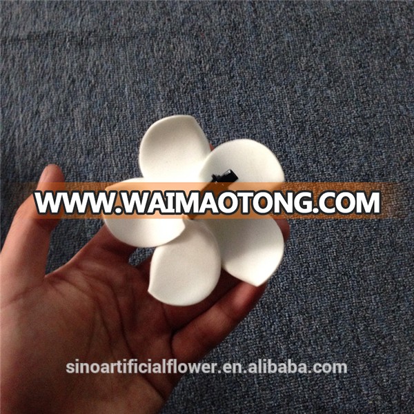 Wholesale Artificial Foam Frangipani Foam Plumeria Flowers With Clip