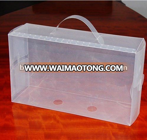 Stackable Plastic Folding Shoe Box With Movable Lids