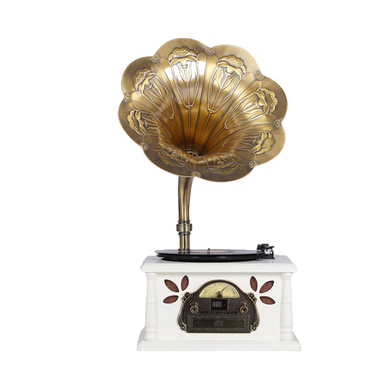 Retro Phonograph Statue Classic Gramophone Model Home Office Desktop Decoration Gramophone  record player