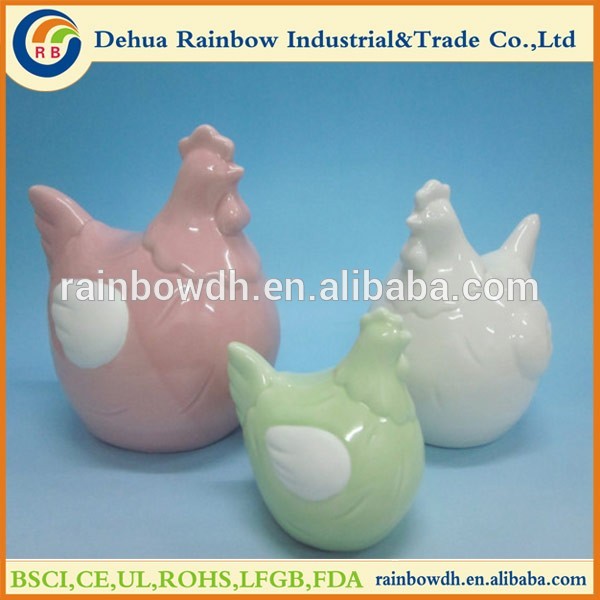 modern glazed porcelain chicken figurines