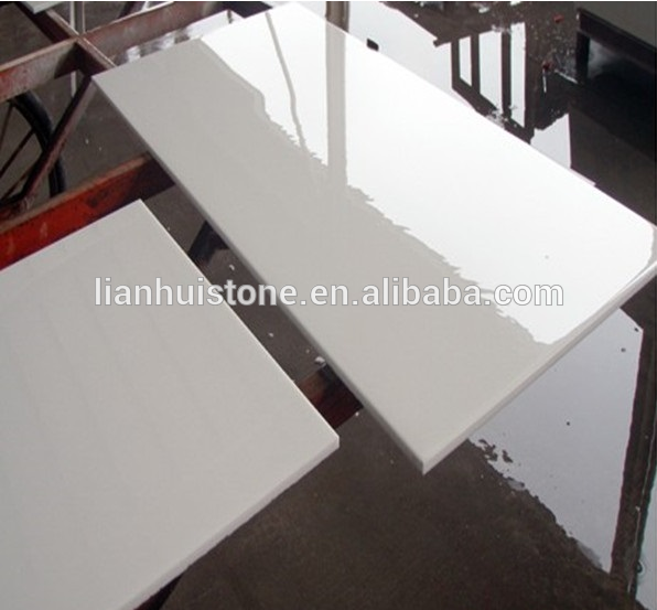 Non-porous white Crystallized Glass Stone , China white nano glass stone