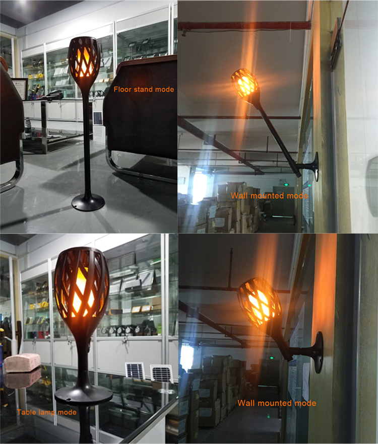 2018 New Solar Flame light with patent solar flame flickering lamp torch