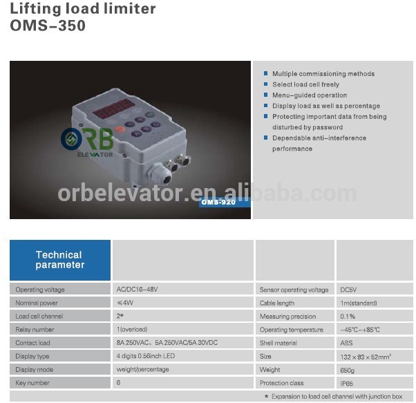 Elevator load sensor OMS-350