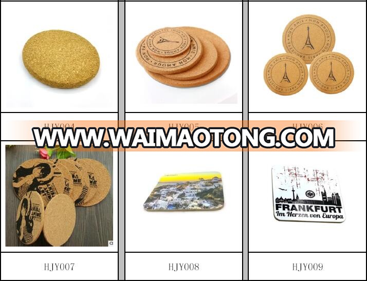 2018 Eco-Friendly Customized Bamboo Cork Coaster