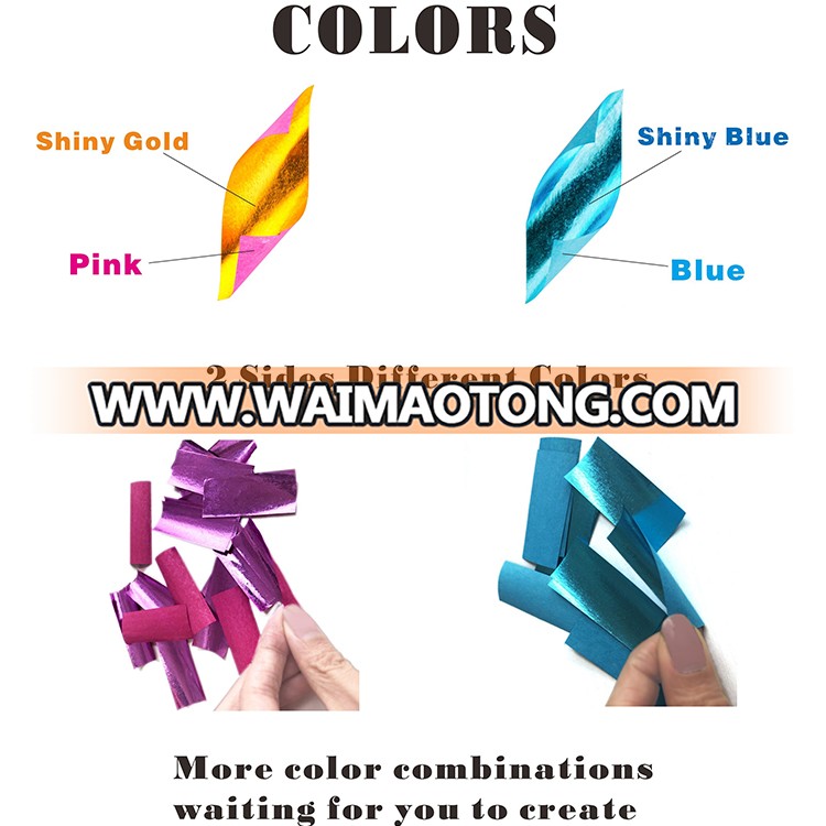 Boomwow 100% biodegradable custom color glitter shiny bulk confetti paper for confetti cannon poppers