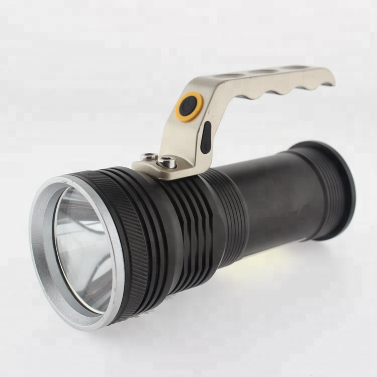 Super bright magnet aluminum handle flashlight with side COB