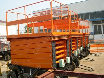 China electric hydraulic mobile scissor lift for street lamp maintenance