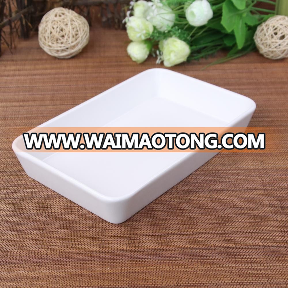 rectangle shape stoneware colorful ceramic dish and plate for hotel