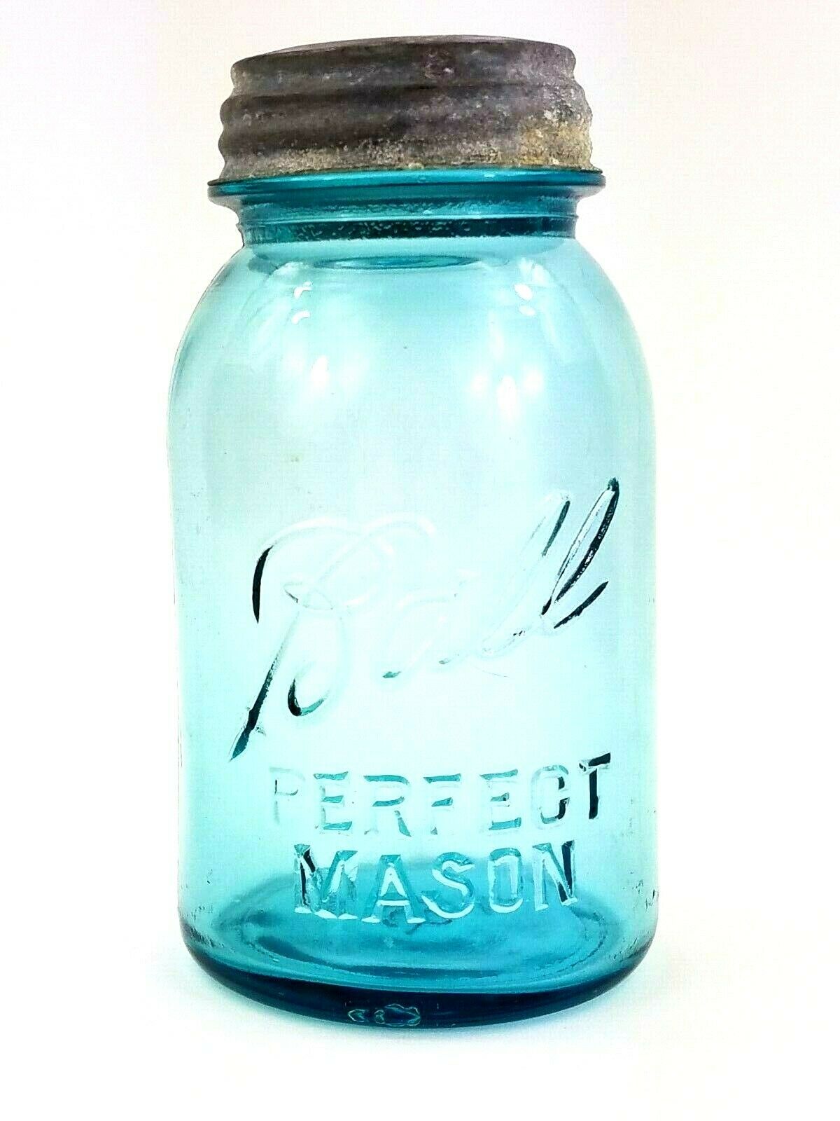 High quality Wholesale carved blue color spray glass mason jar with handle