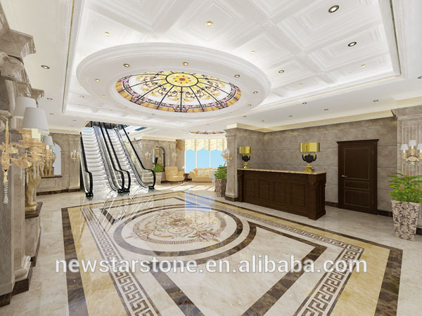 China Marble Flooring Waterjet Medallion for Interior