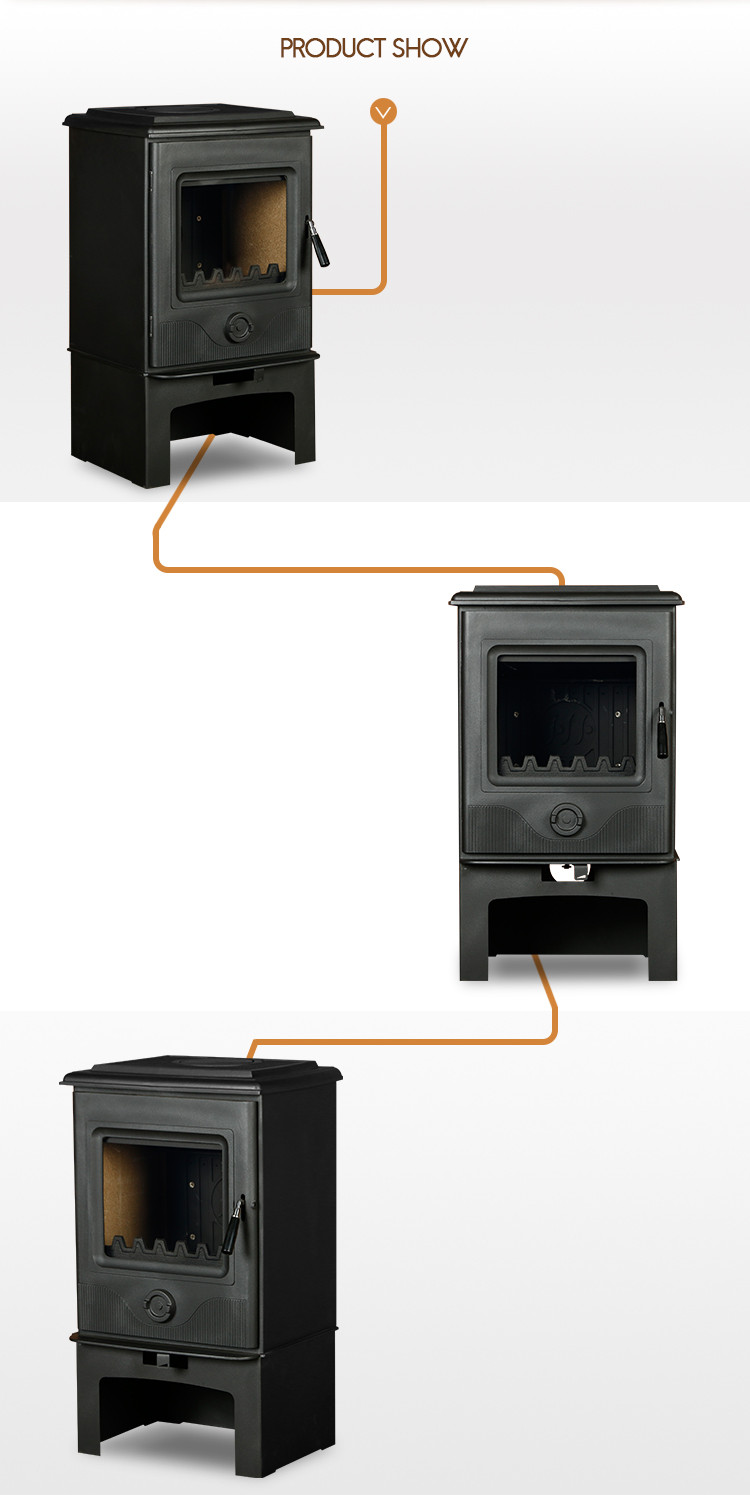 8KW China Hotsale Wood burning Stove Woodburning Stove HF907 with wood box