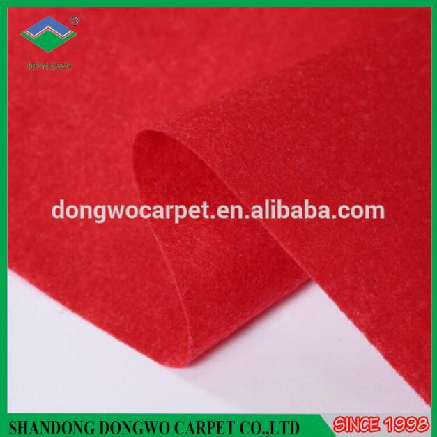 Red color cheap wall to wall carpet for exhibition one -time use