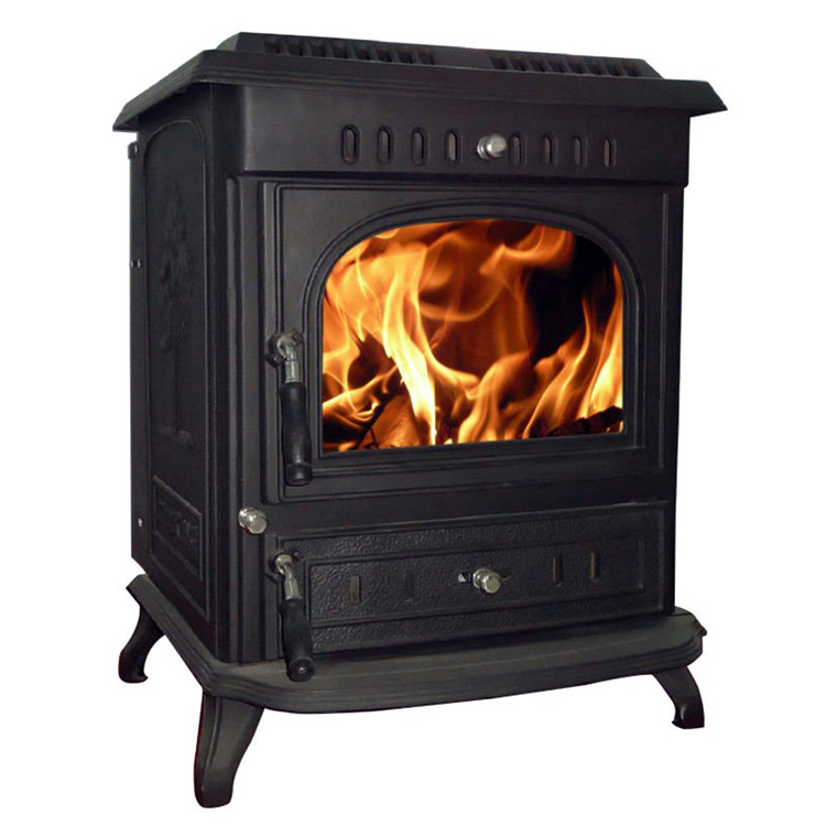 Classical Matt Black Freestanding Cast Iron Wood Stoves For Home