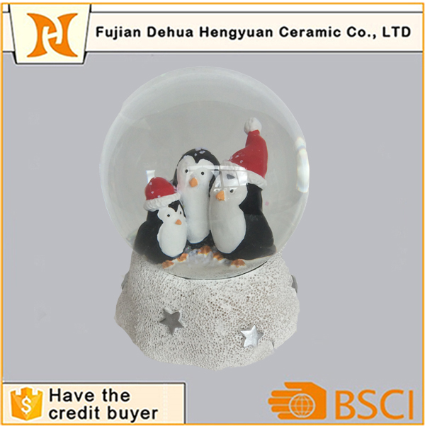 Poly-resin water globe custom souvenir snow globe