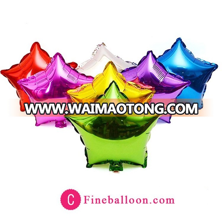 Factory wholesale high quality printed 18 inch star shape helium custom foil balloons