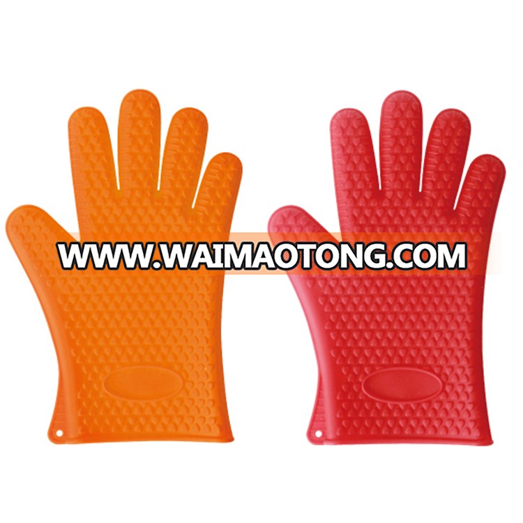 Heat Resistant silicon oven gloves and pot holder kitchen glove novelty oven mitts