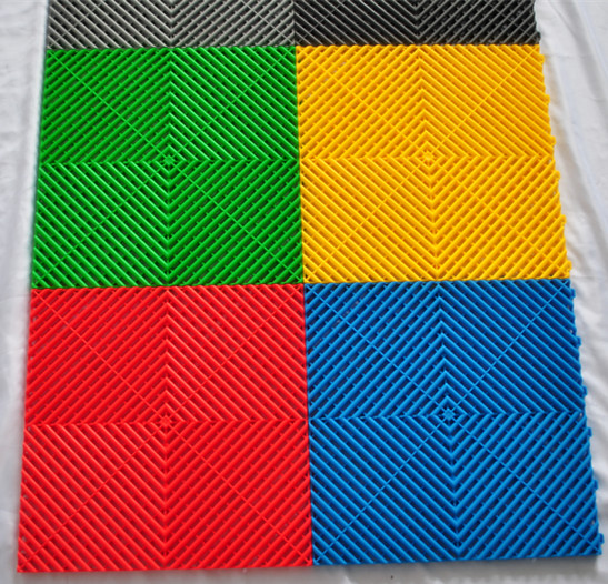 Qingdao removable plastic interlocking floor mats for car washing /plastic rubber garage floor tiles/ garage floor