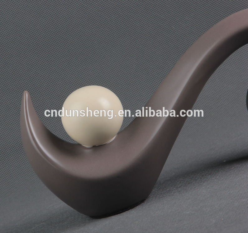 Wholesale home accessory ceramic unpainted abstract matt sculpture ,