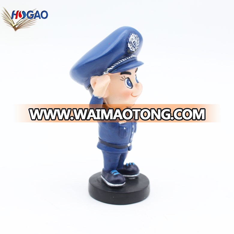 2019 OEM handmade resin police man bobble head