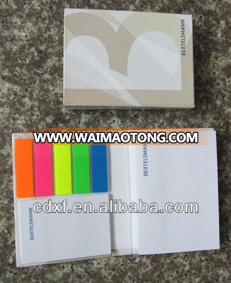 color film Index sticky notes set with hard cover