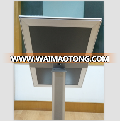 Menu stand factory, aluminum snap frame poster stand menu holder 11x17