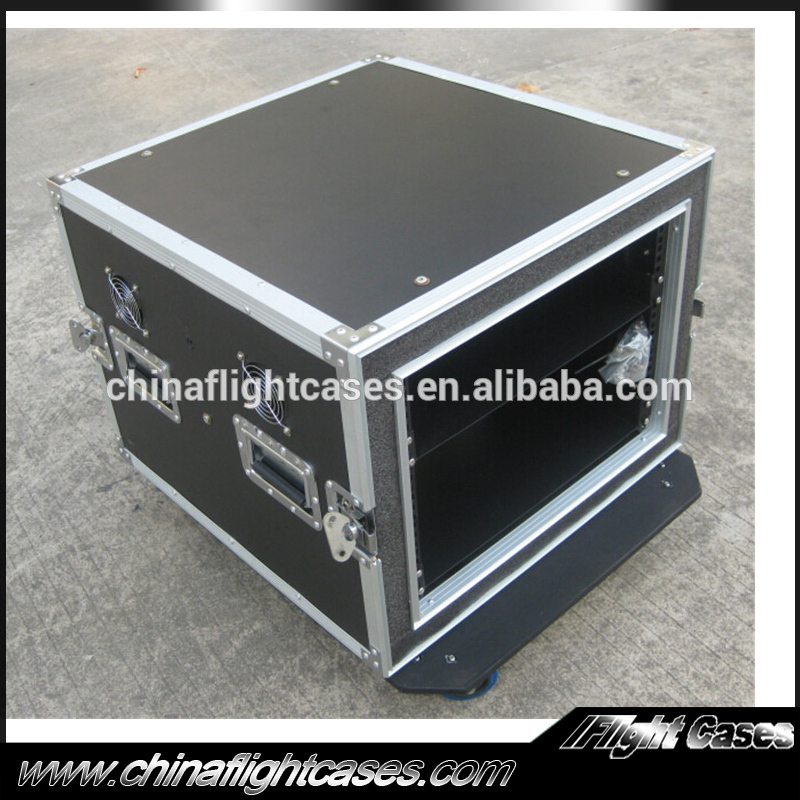 8U Amplifier Anti Shock Protective Flight Road Case, 25" body depth