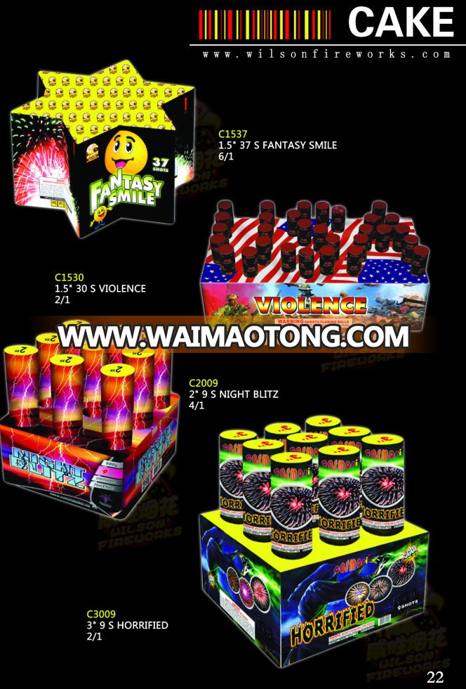 30 Shot Fan Battery Cake Fireworks 1.4G/Party Cake Fireworks