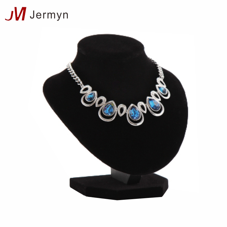 High Quality Velvet Custom Size Jewelry Display Necklace Bust Stands