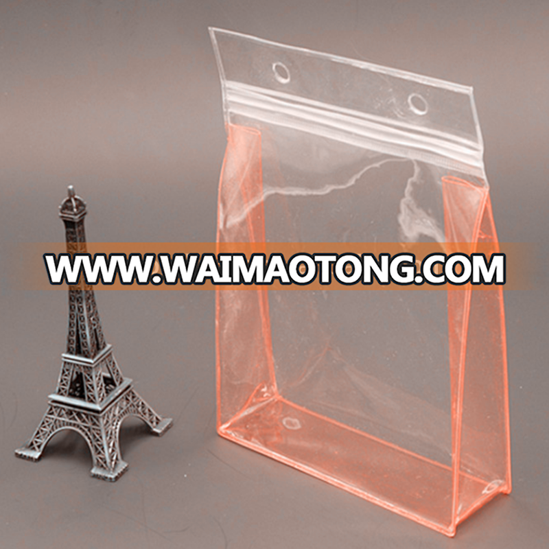 Foldable Clear Plastic PVC Zipper Closure Packaging Bags