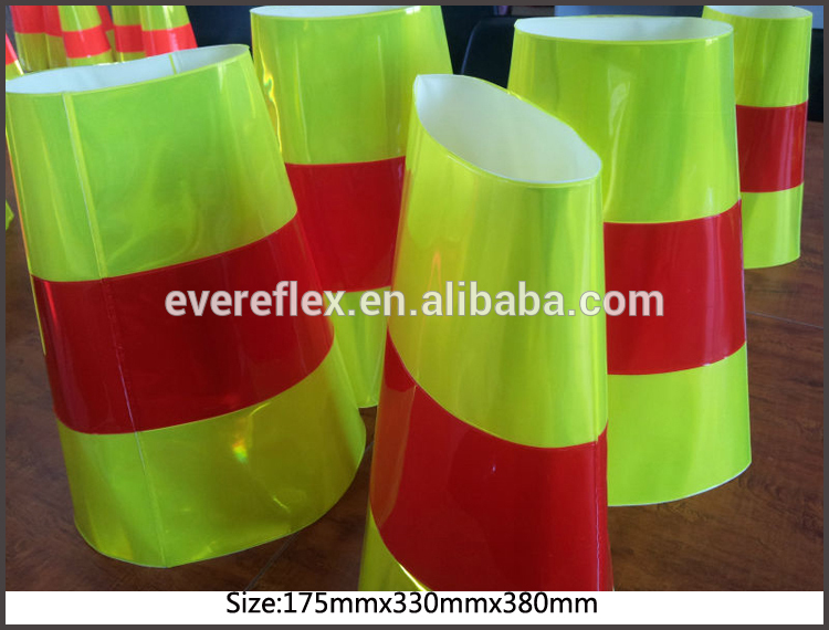 PVC Prismatic Reflective Traffic Cone Sleeve for Safety