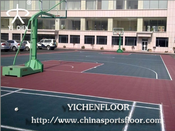 Colorful skid resistance rubber flooring for futsal court