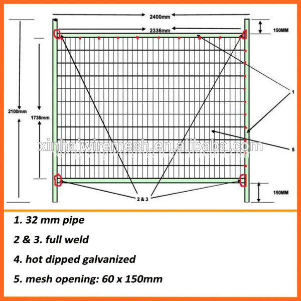 metal welded mesh fence for Construction Site Isolation