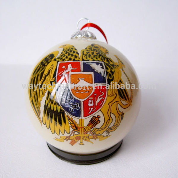 Hand-painted pattern hanging glass decor ornament ball