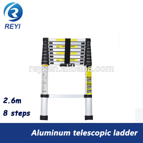 Aluminum telescopic ladder 8 steps