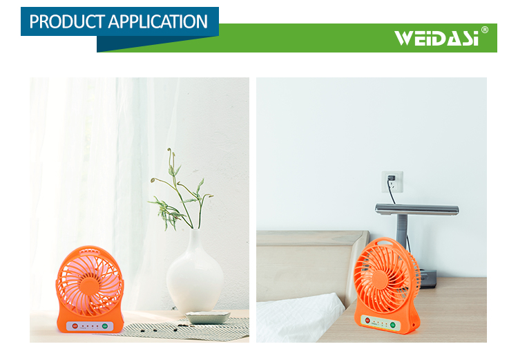 3 way speed electric mini hand standing fan rechargeable with usb