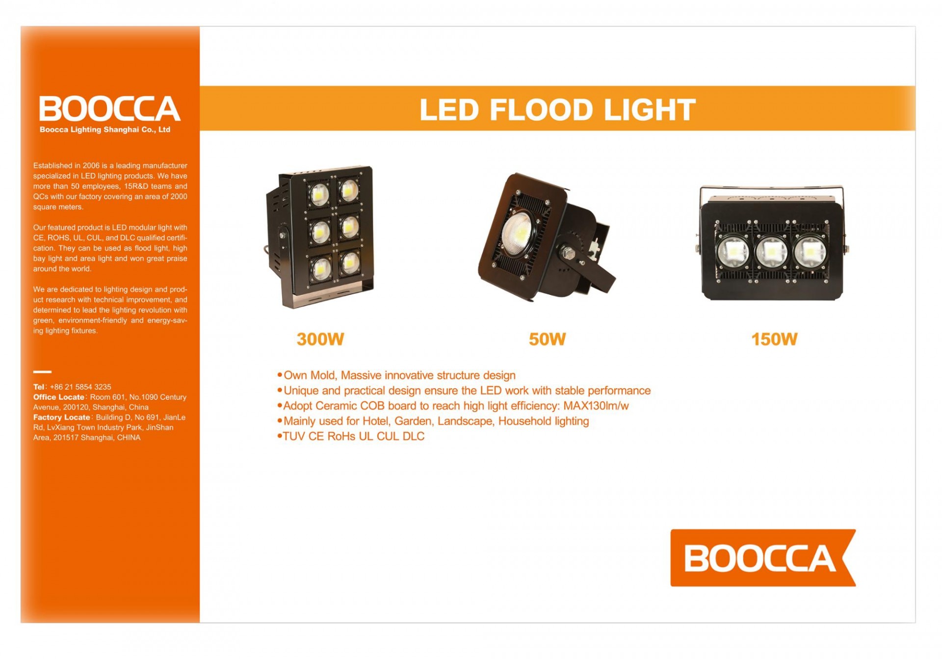 LED Industrail light U L 150W area light led flood light