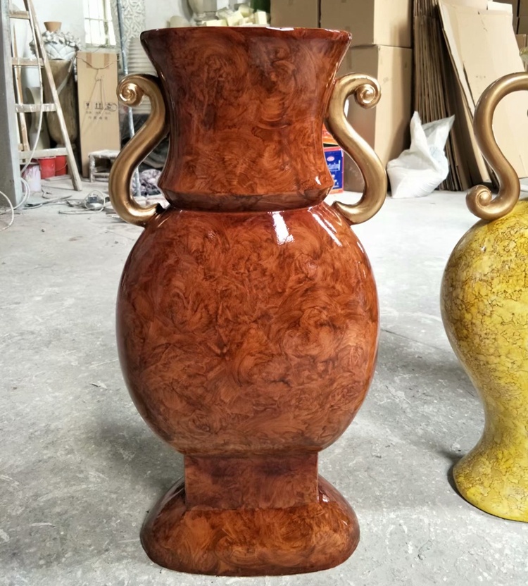 wholesale Magnesia material Large  Vase standing  FRP for Restaurant Decor vase