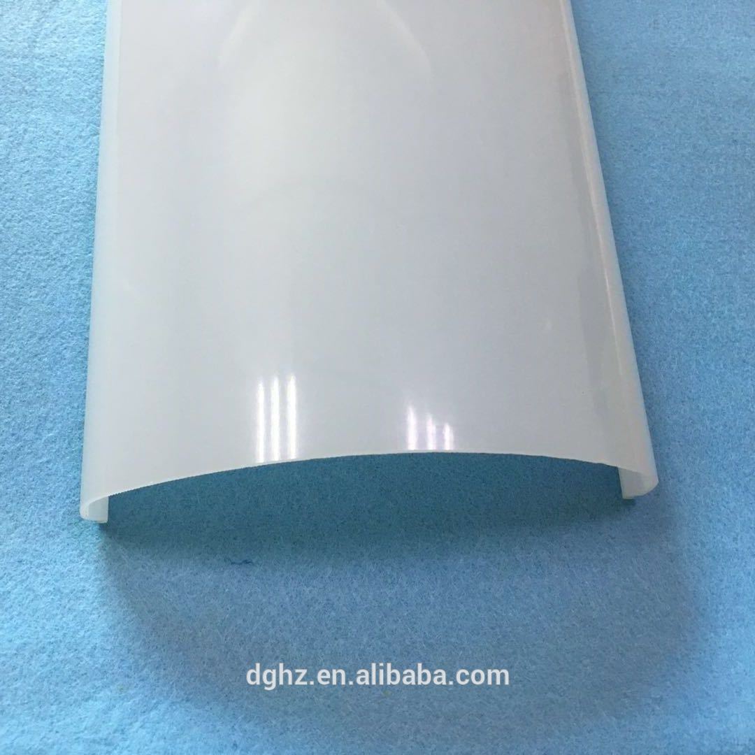 pc, pmma plastic profile extrusion for led tube light parts in Dongguan factory