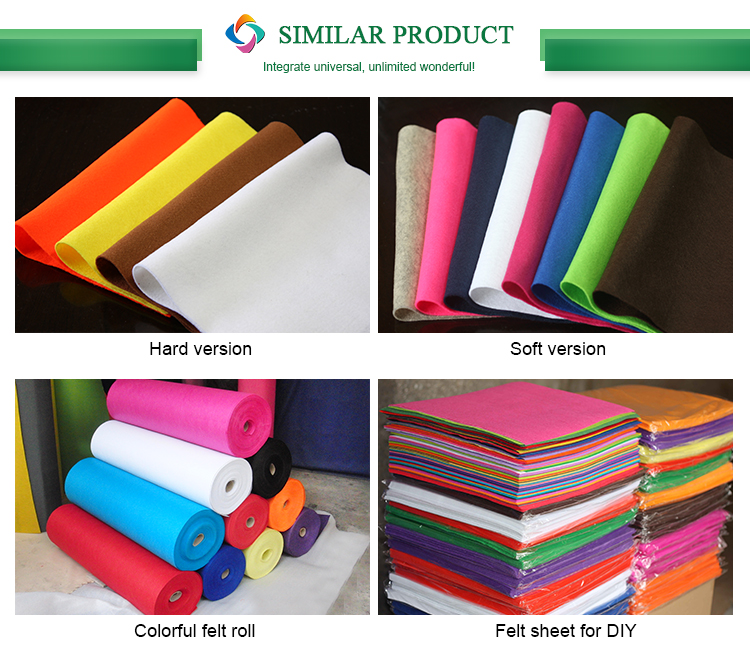 All Colors Available Free samples 100% PET felt fabric rolls form China manufacturer