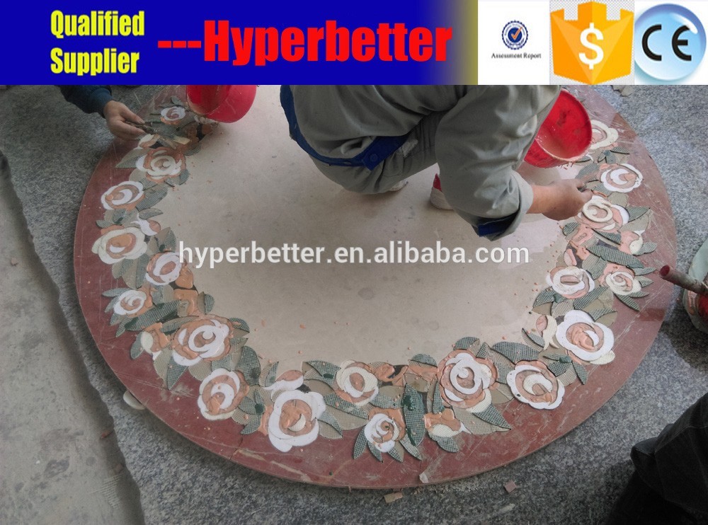 Waterjet medallion marble