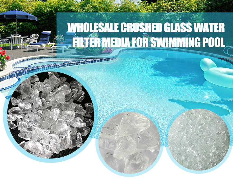 Hot sell crushed glass water media for water treatment