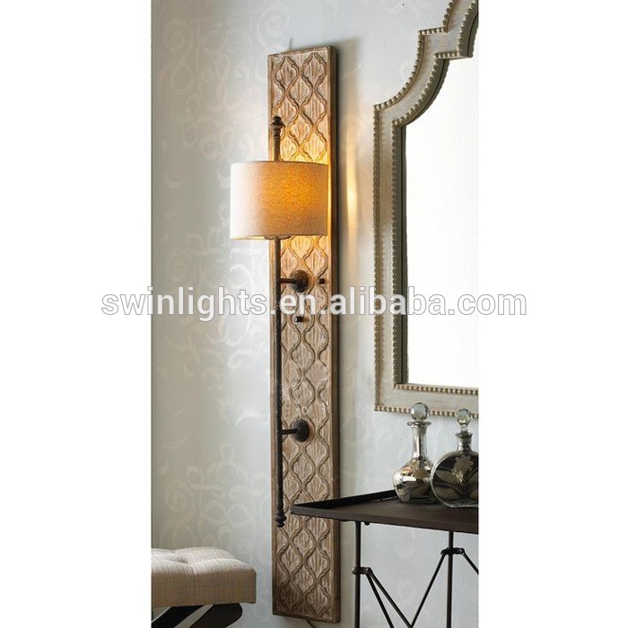 new design wall light wood plate wall lamp for hotel W6201-2