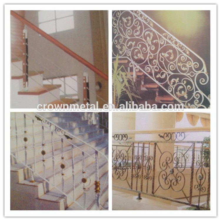 Gray iron stair flower, customizable iron staircase handrails, indoor iron stair handrail home decoration hot sale