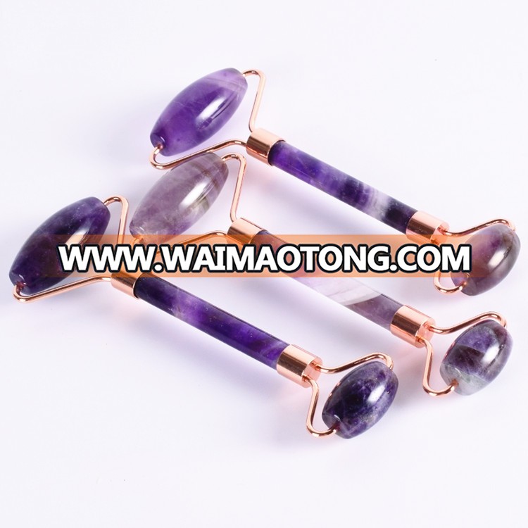 China Factory Amethyst Jade Roller Facial Beauty Roller For Face Slimming