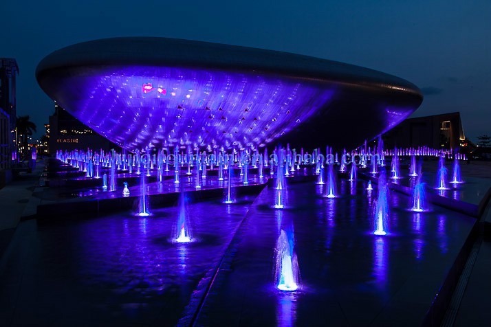 Chinese Led Light Water Sheet Dancing Dry Fountain Underground Design