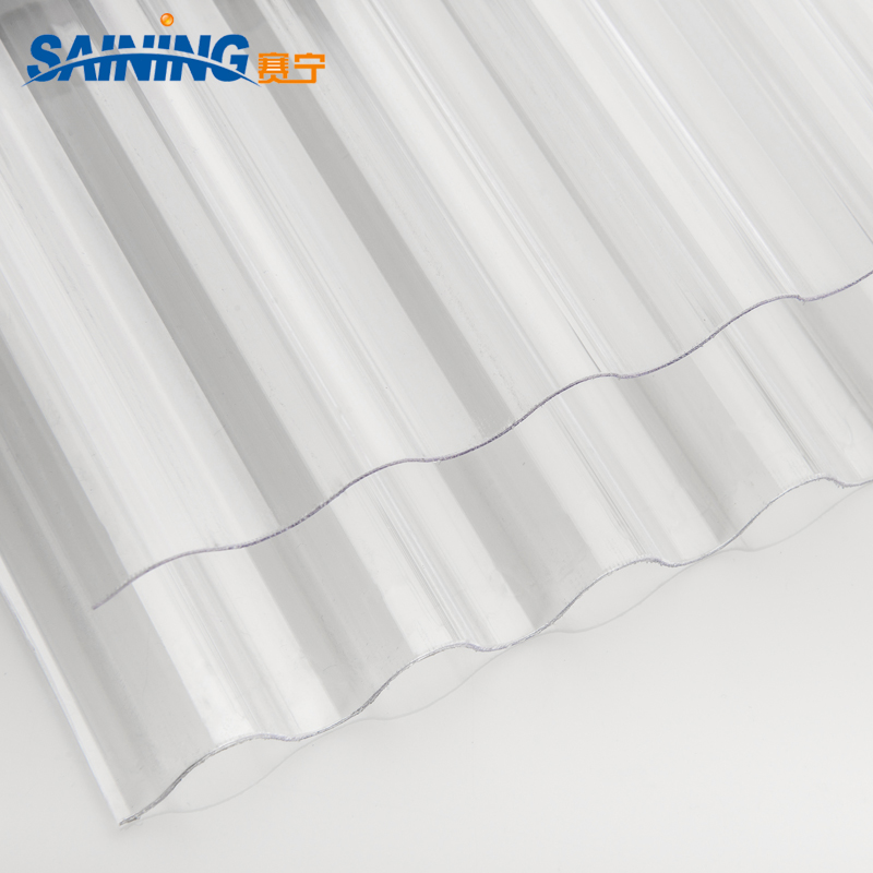 0.8-2.5mm Polycarbonate solid corrugated roofing sheet greenhouse