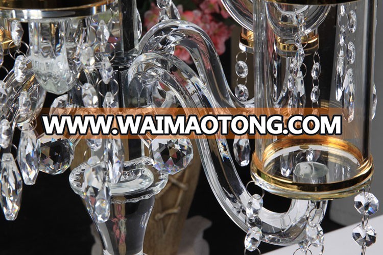 wedding decoration wholesale crystal candelabra with 9 arm