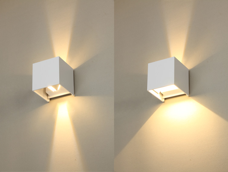 Modern waterproof adjustable 6w 12w outdoor wall light led