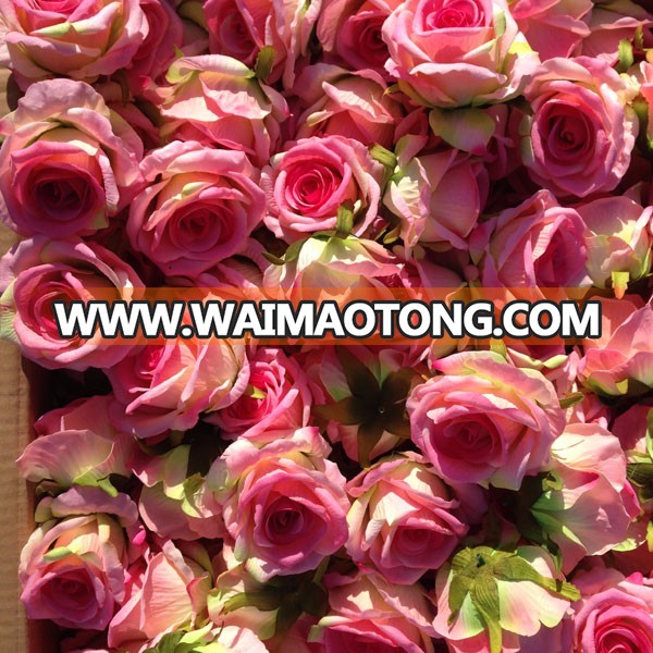 Single stem silk velvet artificial rose flower